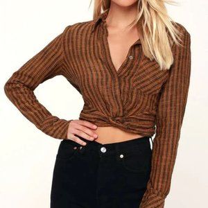 Free People Knot-Front Crop Top